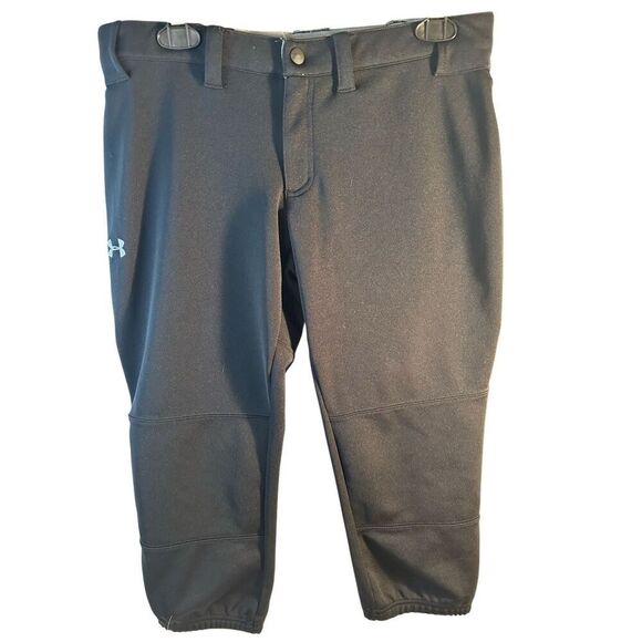 UA Under Armour baseball pants black medium m 31" waist - Picture 1 of 6